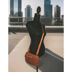 Baggallini Toronto Zip Crossbody Burbt Orange Nylon Bag 9x6.5